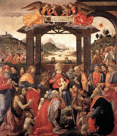 GHIRLANDAIO, Domenico Adoration of the Magi France oil painting art